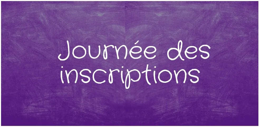 Journée des inscriptions – 5 sept.